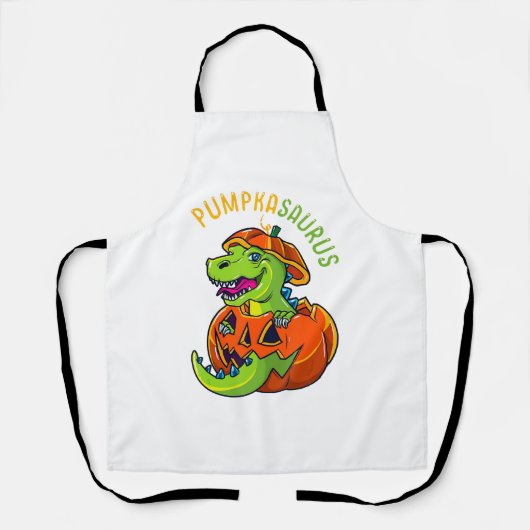 Halloween Boys Men Pumpkasaurus Dinosaur Pumpkin F Schürze (Vorderseite)
