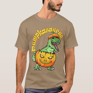 Halloween Boys Men Pumpkasaurus Dinosaur Pumpkin F T-Shirt