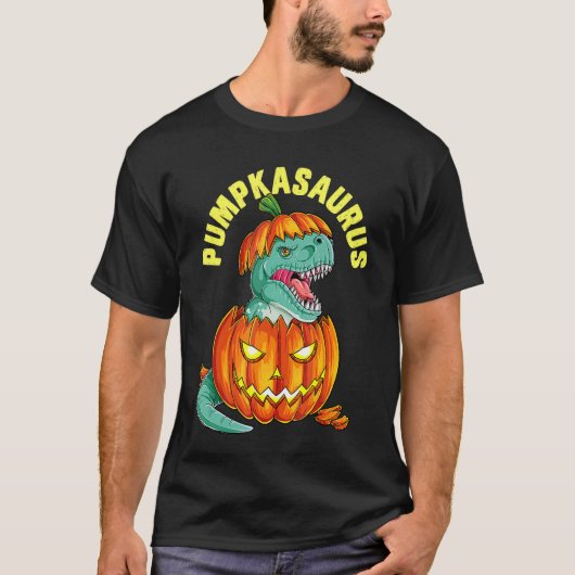 Halloween Boys Men Pumpkasaurus Dinosaur Pumpkin R T-Shirt (Vorderseite)