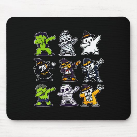 Halloween Boys Skeleton Zombie Beängstigend Pumpki Mousepad (Vorne)