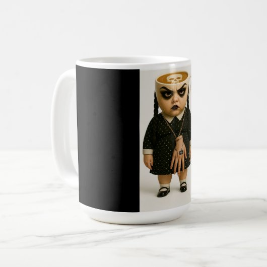 Halloween Brainrot Ballerina Capuccina T - Shirt Kaffeetasse (Vorderseite Links)