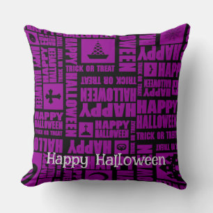 Halloween Brauch Skurrile Cool Lustige Lila Kissen