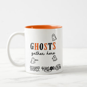 Halloween Brauch Whimsical Lustig Modern Orange  Zweifarbige Tasse