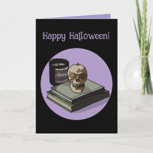 Halloween Brauch Whimsical Lustig Modern Violett Karte
