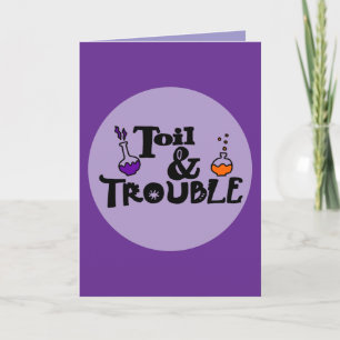 Halloween Brauch Whimsical Lustig Modern Violett Karte