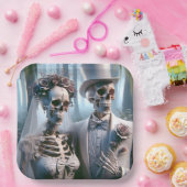 Halloween-Bräuche im Wald Pappteller (Party)