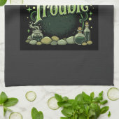 Halloween Brauen Ärger Hexenkessel Potion De Geschirrtuch (Gefaltet)