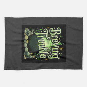 Halloween Brauen Ärger Hexenkessel Potion De Geschirrtuch