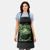 Halloween Brauen Ärger Hexenkessel Potion De Schürze (Getragen)