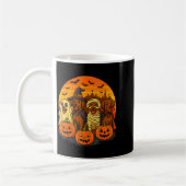 Halloween Brauner Labrador Geist Gruseliger Schoko Kaffeetasse (Links)