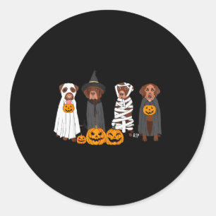 Halloween Brauner Labrador Geist Soky Schokoladen Runder Aufkleber