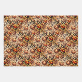 Halloween-braunes Design Geschenkpapier Set (Vorderseite)