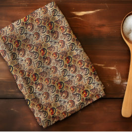 Halloween-braunes Design Geschirrtuch