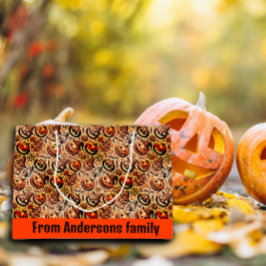 Halloween-braunes Design Große Geschenktüte