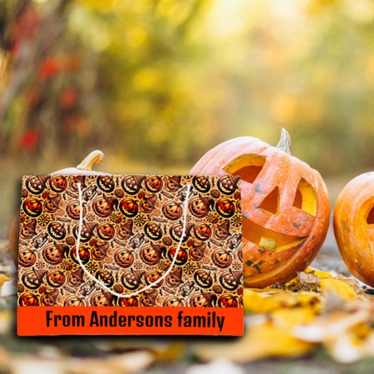 Halloween-braunes Design Große Geschenktüte