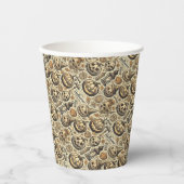 Halloween-braunes Design Pappbecher (Vorderseite)