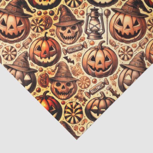 Halloween-braunes Design Seidenpapier (Ausschnitt)