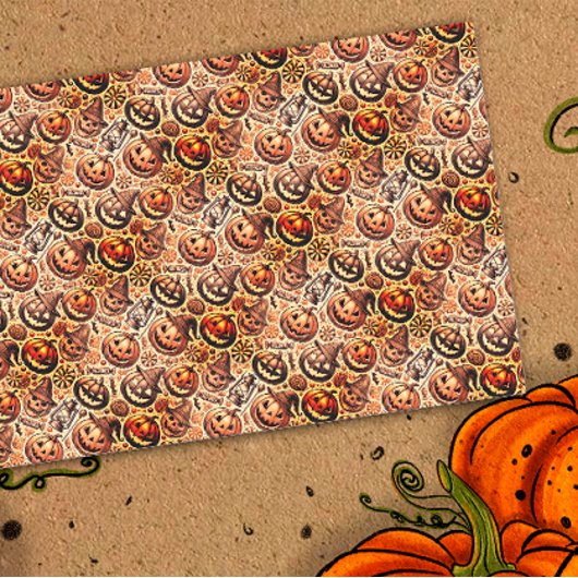 Halloween-braunes Design Seidenpapier