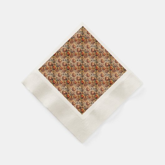 Halloween-braunes Design Serviette (Ecke)