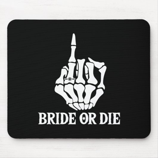 Halloween Braut oder stirb Skelett Hand Junggesell Mousepad (Vorne)