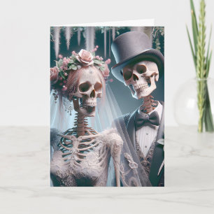 Halloween Braut und Bräutigam Karte