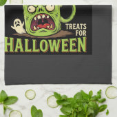Halloween braut unheimliche Behandlungen Heimgesuc Geschirrtuch (Gefaltet)