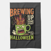 Halloween braut unheimliche Behandlungen Heimgesuc Geschirrtuch (Vertikal)