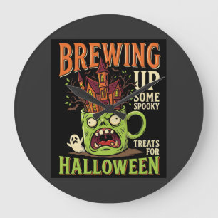 Halloween braut unheimliche Behandlungen Heimgesuc Große Wanduhr