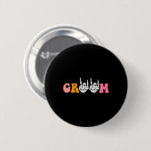 Halloween Bräutigam Braut Skelett Hand Hochzeit Ju Button (Vorne & Hinten)