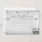 Halloween Brautparty Date Night Ideenkarte Einladung (Vorderseite)