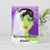 Halloween-Brautparty Einladung (Stehend Vorderseite)