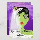 Halloween-Brautparty Einladung (Vorne/Hinten)