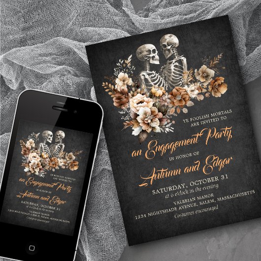 Halloween-Brautparty Einladung