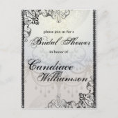 Halloween-Brautparty für elegante Fledermäuse und  Einladungspostkarte (Vorderseite)