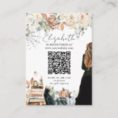 Halloween Brautparty-Geschenkeliste QR Code Begleitkarte (Vorderseite)