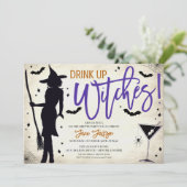 Halloween-Brautparty-Party Einladung (Stehend Vorderseite)