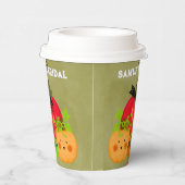 Halloween Brautparty Pumpkin Couple Paper Cup Pappbecher (Rechts)