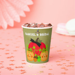 Halloween Brautparty Pumpkin Couple Pappbecher