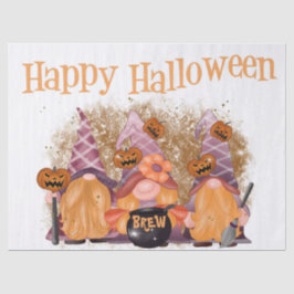 Halloween Brew Watercolor Gnomes Seidenpapier