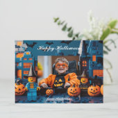 Halloween "Brick-or-Leckerei" Karte (Stehend Vorderseite)