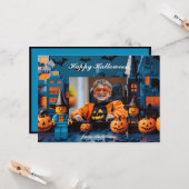 Halloween "Brick-or-Leckerei" Karte (Vorderseite/Rückseite Beispiel)