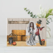 Halloween Bridal Dusche Einladung (Stehend Vorderseite)