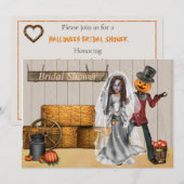Halloween Bridal Dusche Einladung (Vorne/Hinten)