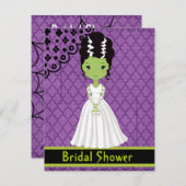 Halloween Bridal Dusche Einladung (Vorne/Hinten)