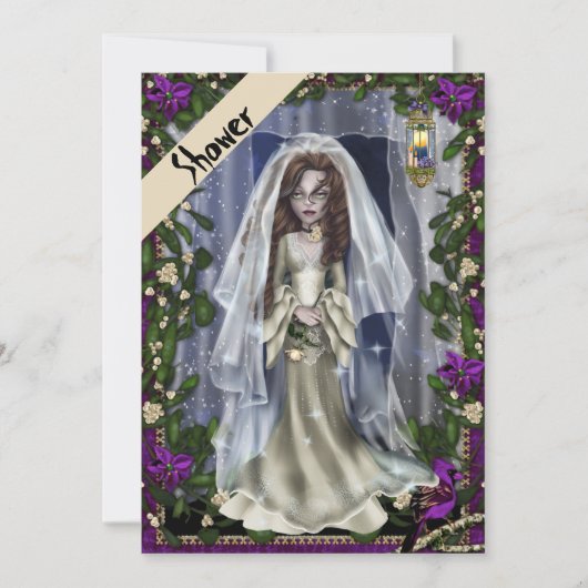 Halloween Bridal Dusche Einladung (Vorderseite)