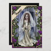 Halloween Bridal Dusche Einladung (Vorne/Hinten)