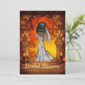 Halloween Bridal Dusche Einladung (Stehend Vorderseite)