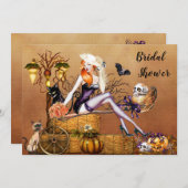 Halloween Bridal Dusche Einladung (Vorne/Hinten)