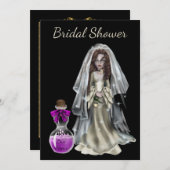 Halloween Bridal Shower Einladung Liebe Pop (Vorne/Hinten)