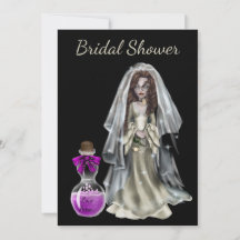 Halloween Bridal Shower Einladung Liebe Pop